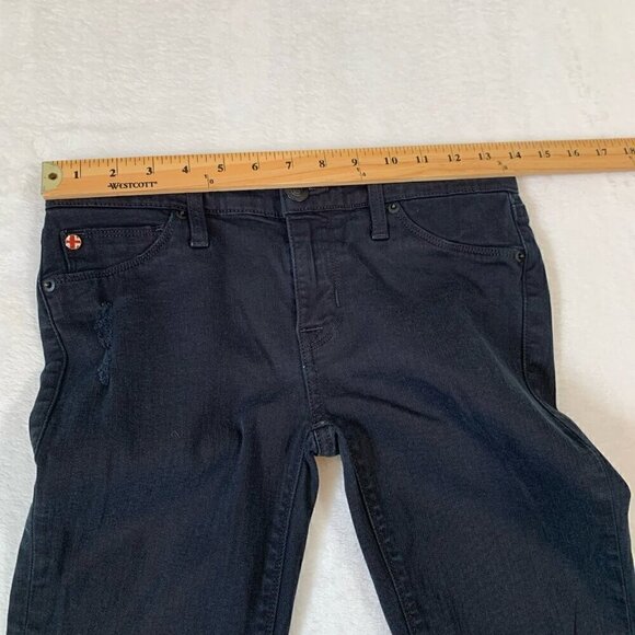 Hudson Jeans Krista ankle super skinny black distressed skinny stretch denim - Picture 6 of 11